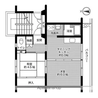 ビレッジハウス門田2号棟【2階】の間取り