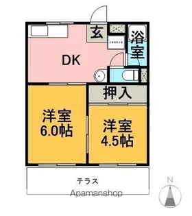 コーポ65【201号室】の間取り