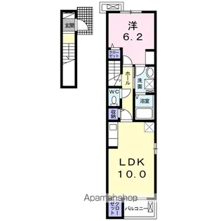 シーズ蔵本【2階】の間取り