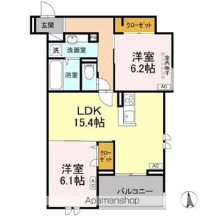 エグレットテラス【3階】の間取り