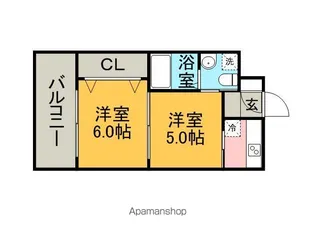 エステートモア薬院通り【10階】の間取り