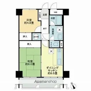 ライオンズマンション久留米【5階】の間取り