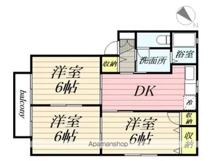グランドサンA棟【2階】の間取り