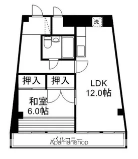 リーベ石堂【8階】の間取り