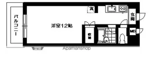 コーポ朝日Ⅵ【402号室】の間取り
