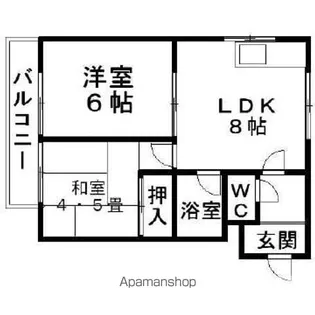 ロイヤルハイツ杉田【2階】の間取り