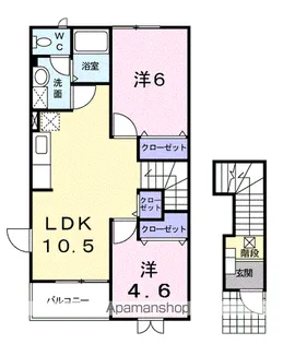 VIVACE雷神C棟【2階】の間取り