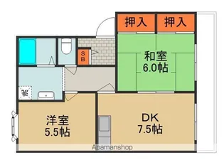 メゾン昴B棟【1階】の間取り
