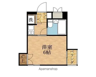 パレドゥナカミヤ【2F号室】の間取り