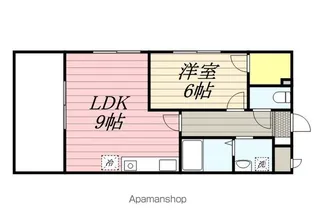 アンプルール クラージュ カトルポルト【202号室】の間取り