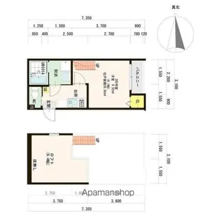 ハーモニーテラス名島Ⅷ【205号室号室】の間取り