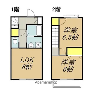 長野県飯田市時又【テラスハウス】の間取り