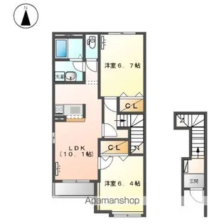 プランドール A【2階】の間取り