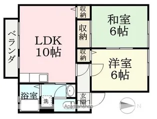 マイファミールT K【T202号室】の間取り