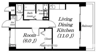 パレボヌール【103号室】の間取り
