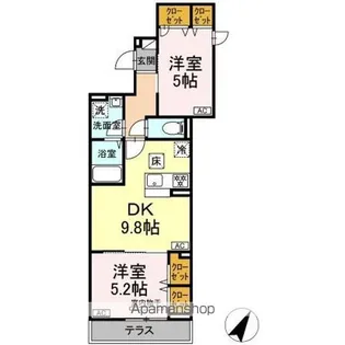 セレスティア柴又VII【1階】の間取り