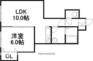 ステージノア豊平【203号室】の間取り