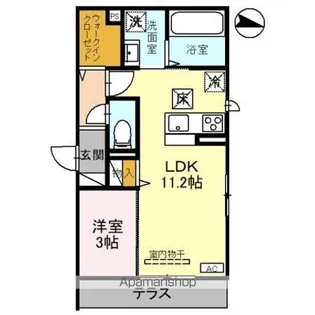 SOUTHERN DECIO【1階】の間取り