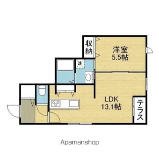 へーベルメゾン上町【1階】の間取り