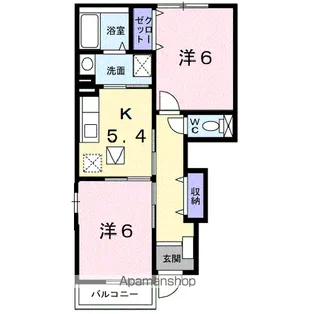 ジャン・ピュールⅤ【1階】の間取り