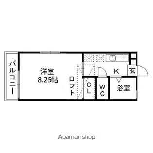 エスポワール(山の寺)【205号室】の間取り