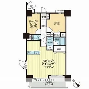 ライオンズシティ鶴舞【604号室】の間取り