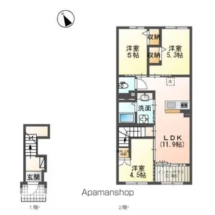SERENO【2階】の間取り