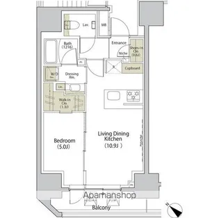 ザ・パークハビオ江古田【9階】の間取り