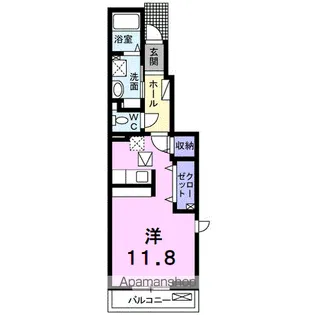 エレガントハウス 東門 B【1階】の間取り