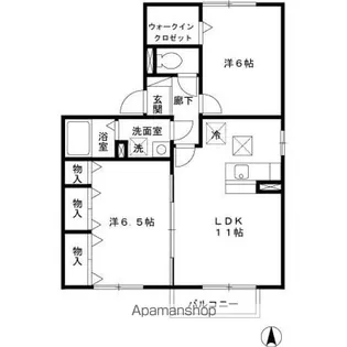 ボヌールT【1階】の間取り