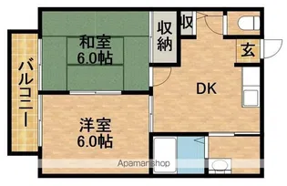 大山壱番館A【2階】の間取り
