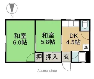七宝グリーンハウス【201号室】の間取り