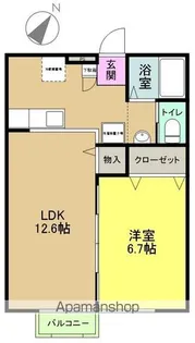 ラ・プレシェルト【2階】の間取り