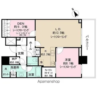 ザ・タワー横浜北仲【26階】の間取り