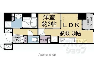 ソルティア京都四条堀川【603号室】の間取り