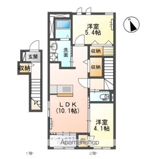 ヌーベル ルート【2階】の間取り