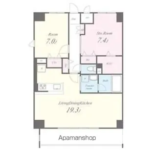 パルファン ドゥ ジョア【10階】の間取り