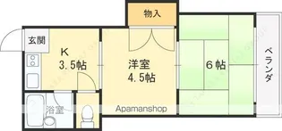 ハイツ北之町B棟【303号室】の間取り