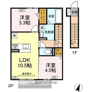 プラムキャッスル【2階】の間取り