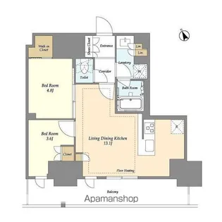 オアーゼ日暮里レジデンス【4階】の間取り