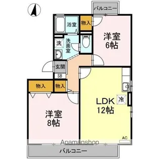 エクシード平野 A棟【3階】の間取り