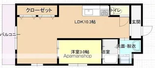 ノーブル平和大通り【601号室号室】の間取り