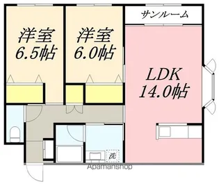 プレスト壱番館(プレストイチバンカン)【202号室】の間取り