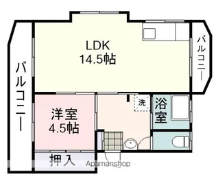 コーポ入月【203号室】の間取り