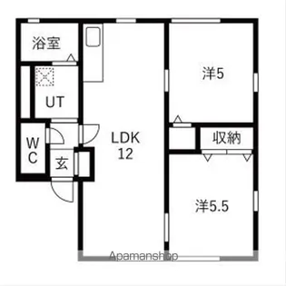 ヴィラ相生E【1階】の間取り