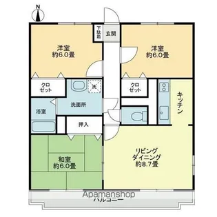 キャメル三条21【201号室】の間取り