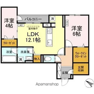 ボン・メゾン東福山【2階】の間取り