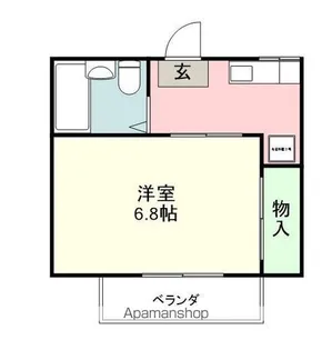 タウニーあけぼのB【202号室】の間取り
