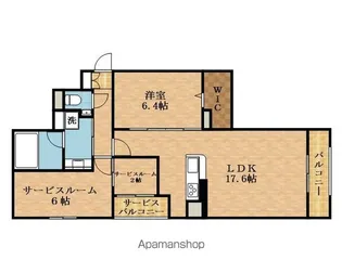 インペリアル大宮【1階】の間取り