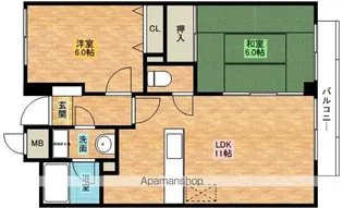 プレステージフジ忠岡壱番館【2階】の間取り